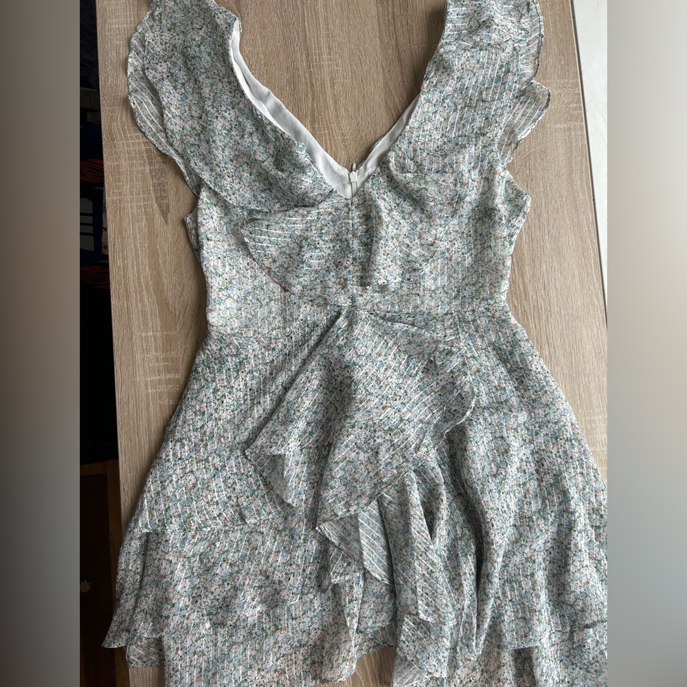 Bardot Floral Ruffle Mini Dress